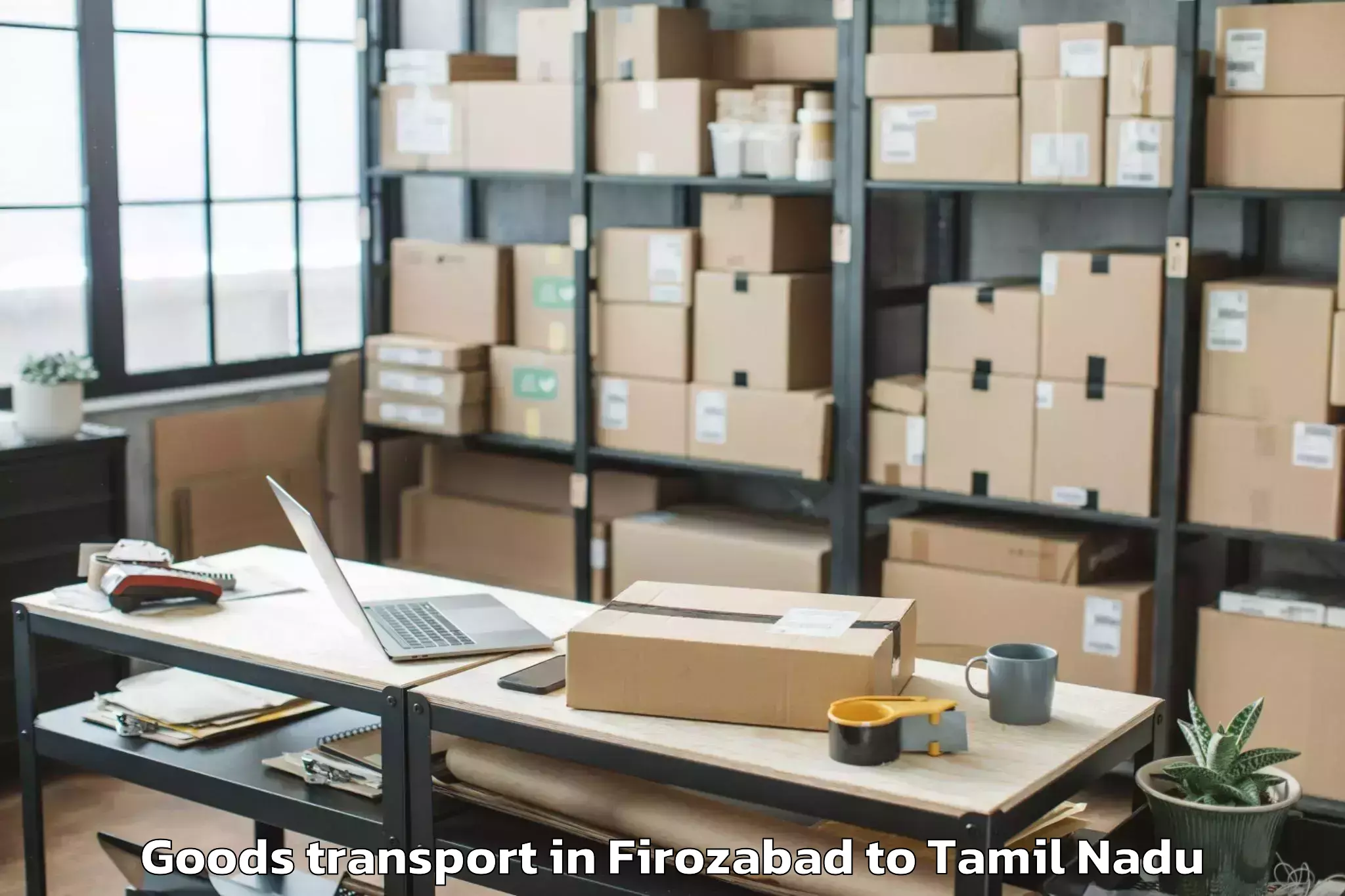 Book Your Firozabad to Udumalaippettai Goods Transport Today